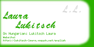 laura lukitsch business card